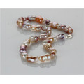 Snh Baroque Shape AAA Quality Cheap Genuine Pearl Jewelry Set